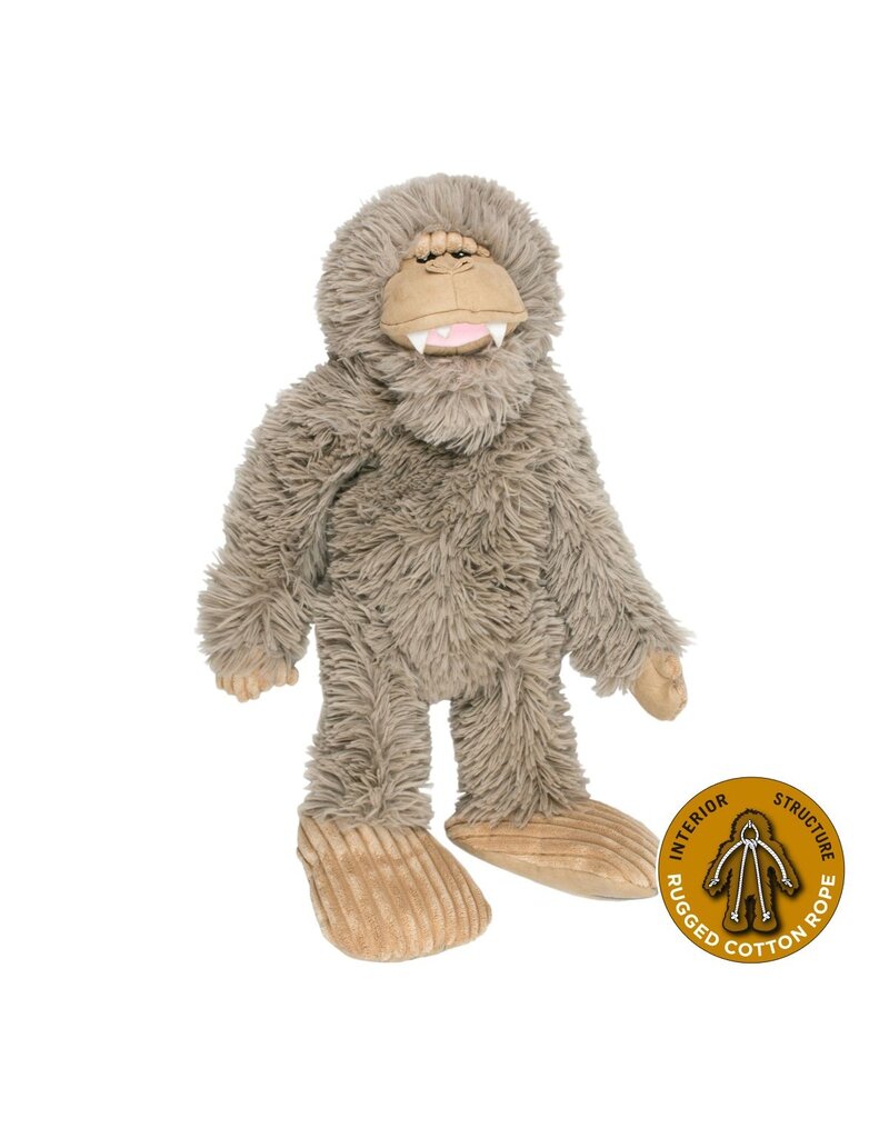 Tall Tails Tall Tails Plush Dog Toys | Big Foot  Stuffless with Squeaker & Rope 20"