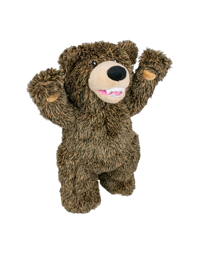 Tall Tails Tall Tails Plush Dog Toys | Grizzly Bear with Squeaker & Rope 14"
