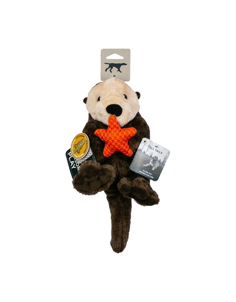 Tall Tails Tall Tails Plush Dog Toys | Otter with Squeaker & Rope 13"
