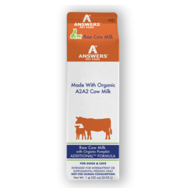 Answer's Pet Food Answers Additional | Cow Milk with Organic Pumpkin 32 oz (*Frozen Products for Local Delivery or In-Store Pickup Only. *)