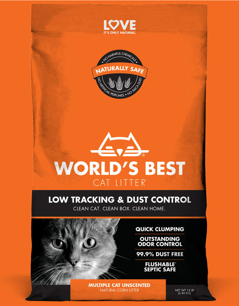 World's Best World's Best Cat Litter | Unscented Low Dust Track 28 lb (* Litter 12 lbs or More for Local Delivery or In-Store Pickup Only. *)