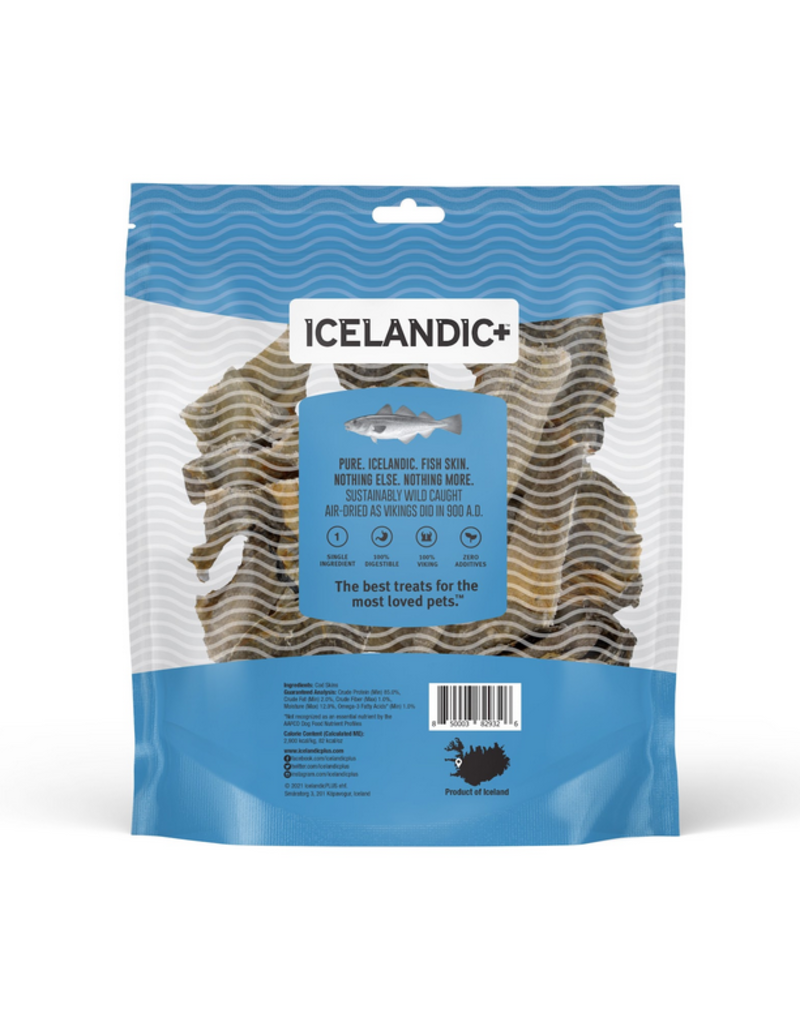 IcelandicPLUS Icelandic+ Dog Treats | Cod Skin Pieces 5" 1 lb Bag