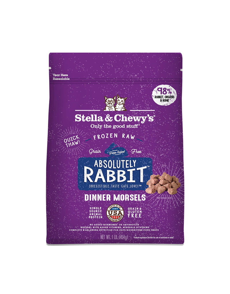 Stella & Chewy's Stella & Chewy's Raw Frozen Cat Food Absolutely Rabbit 1 lb CASE (*Frozen Products for Local Delivery or In-Store Pickup Only. *)