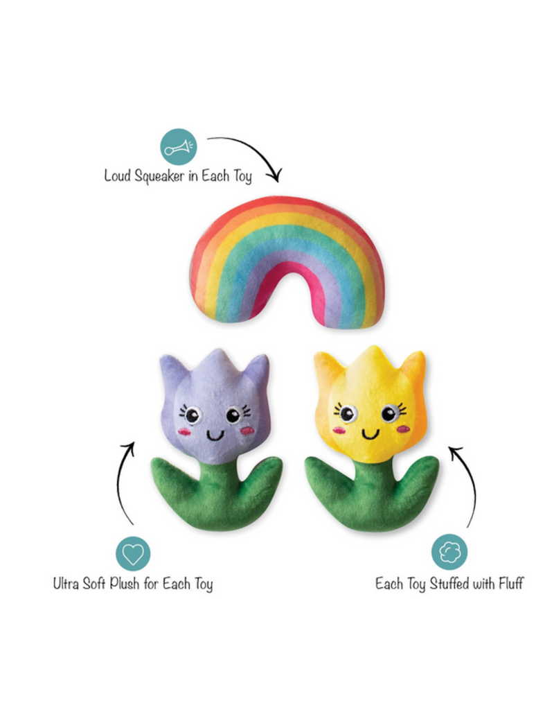 Pet Shop Pet Shop Fringe Studio Easter Plush Dog Toy | Mini Easter Love Blooms 3 pk