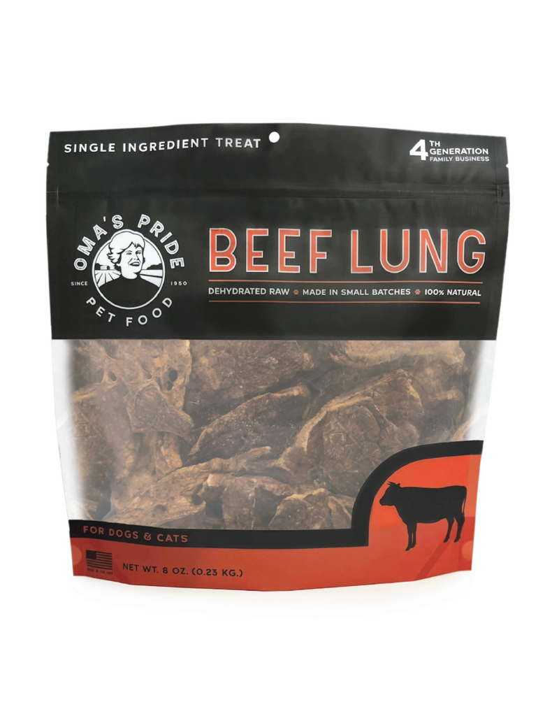 Oma's Pride Oma's Pride Dehydrated Beef Lung Chips 8 oz CASE