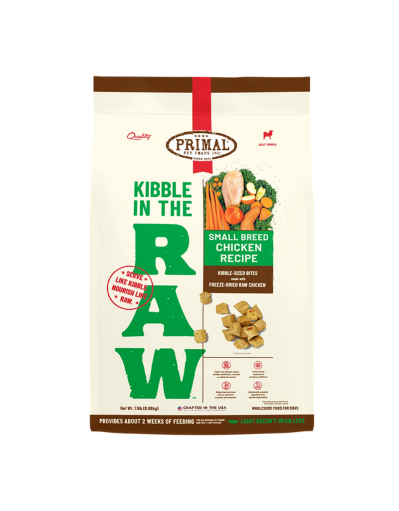 Primal Pet Foods Primal Kibble In The Raw | Small Breed Canine Chicken 4 lb