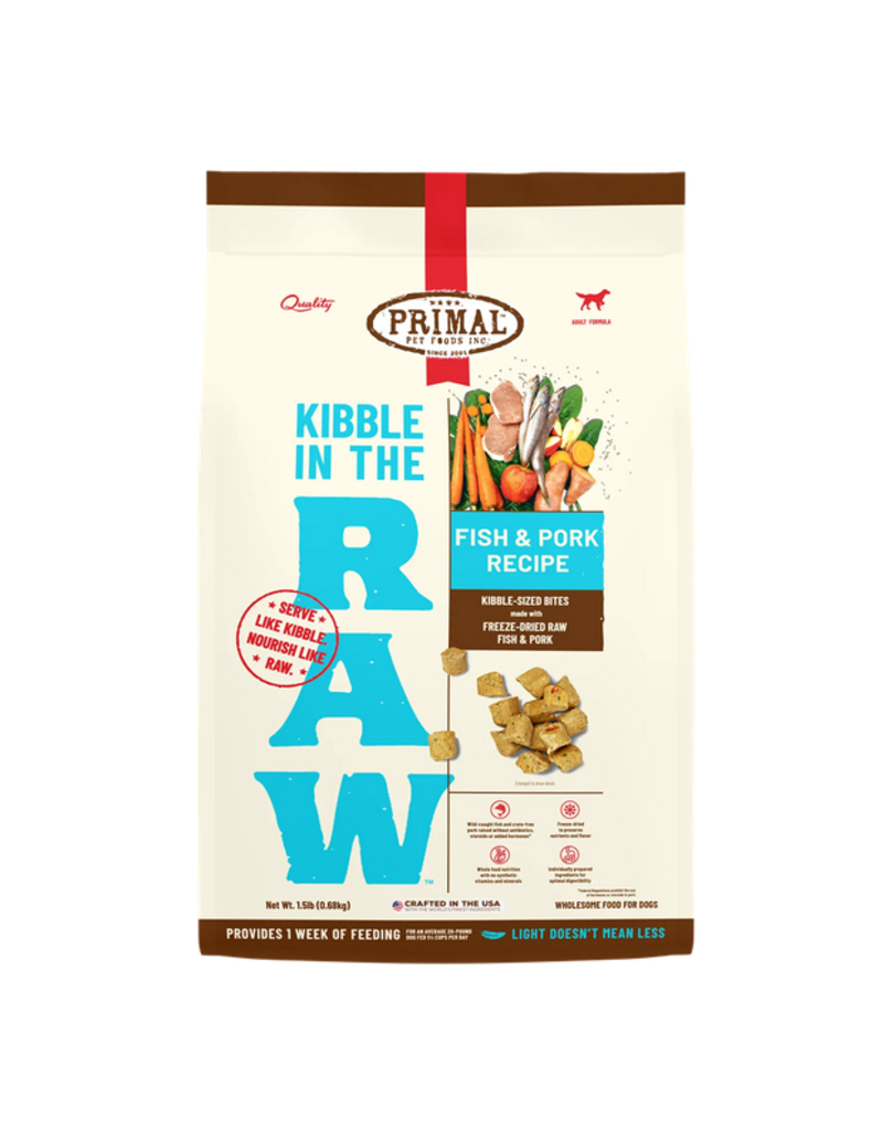 Primal Pet Foods Primal Kibble In The Raw | Canine Fish & Pork 9 lb