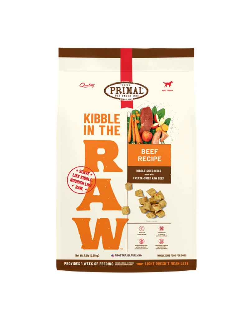 Primal Pet Foods Primal Kibble In The Raw | Canine Beef 9 lb
