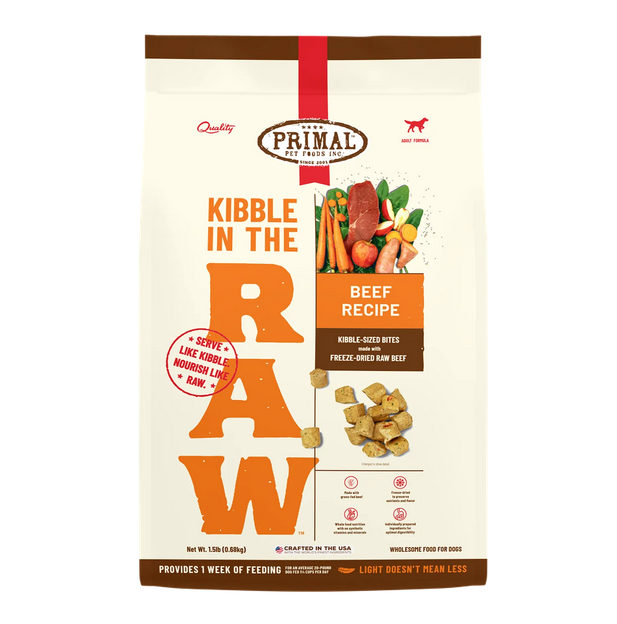 Primal Kibble In The Raw Canine Beef lb The Pet Beastro