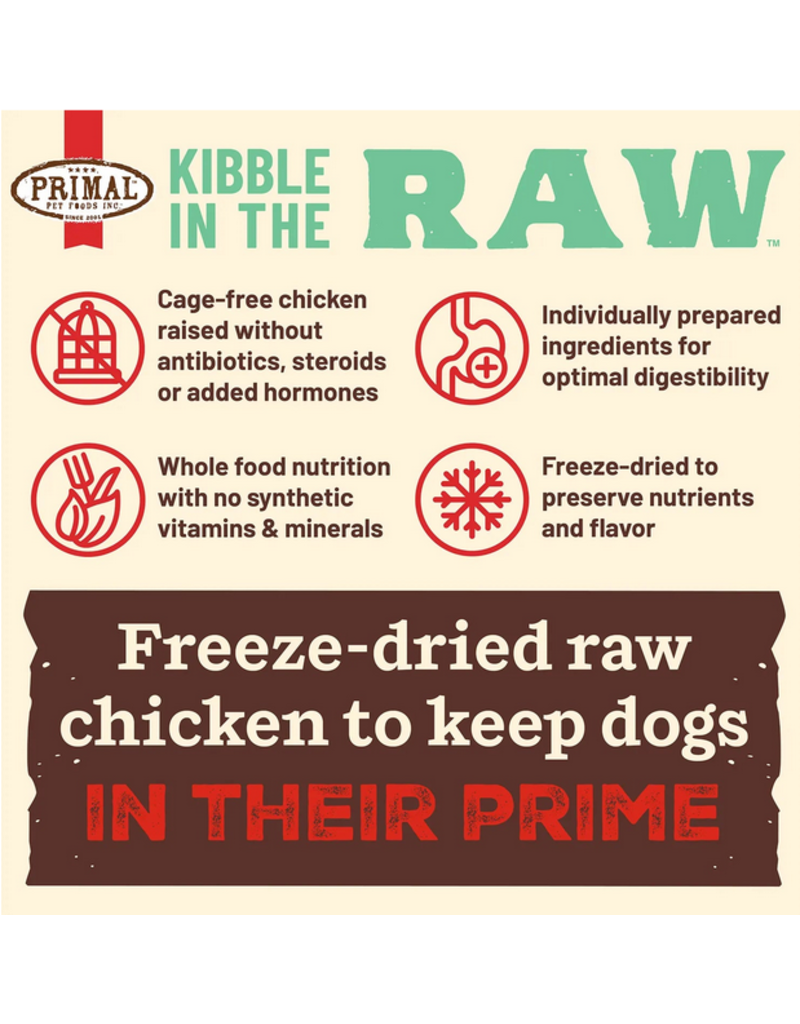Primal Pet Foods Primal Kibble In The Raw | Canine Chicken 1.5 lb