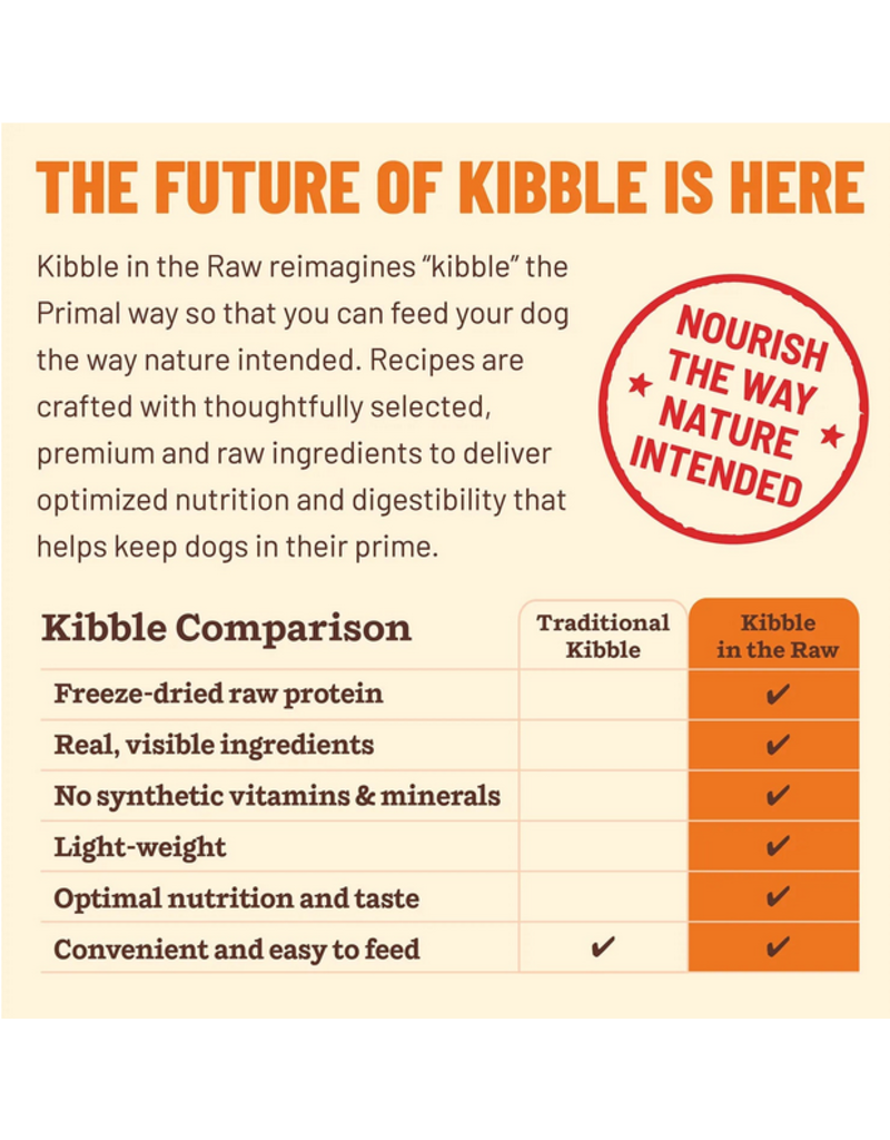 Primal Pet Foods Primal Kibble In The Raw | Canine Beef 1.5 lb