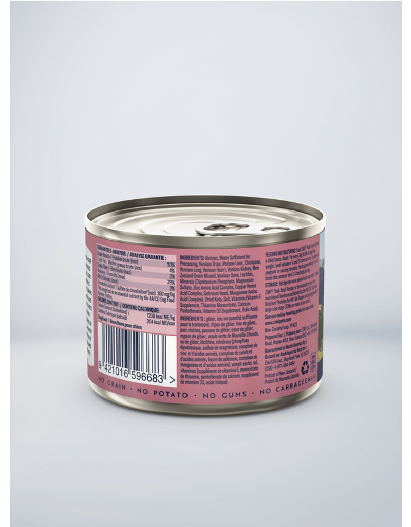 Ziwipeak ZiwiPeak Canned Dog Food | Venison 6 oz CASE