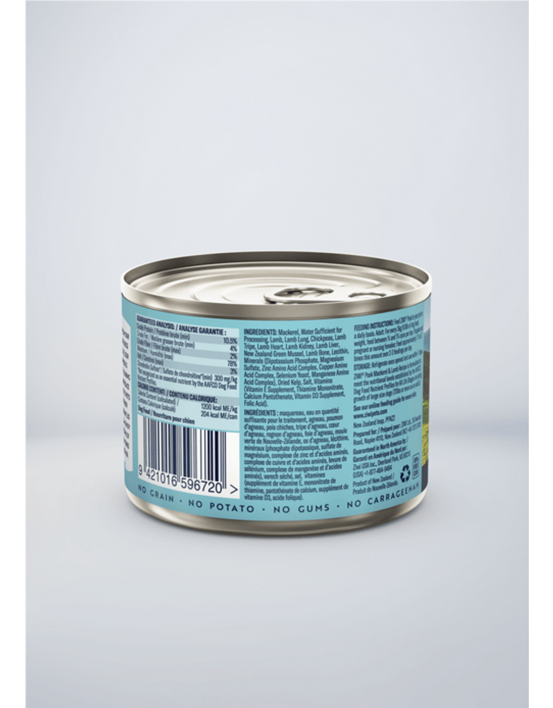 Ziwipeak ZiwiPeak Canned Dog Food | Mackerel & Lamb 6 oz CASE