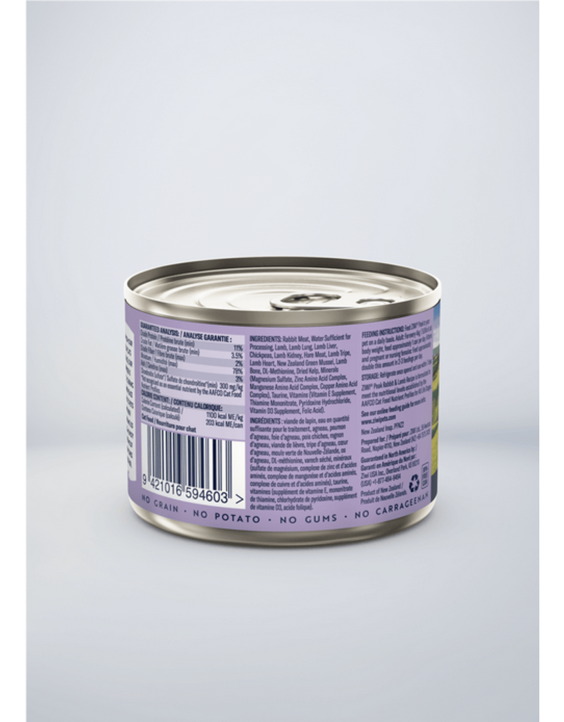 Ziwipeak ZiwiPeak Canned Cat Food | Rabbit & Lamb 6.5 oz single
