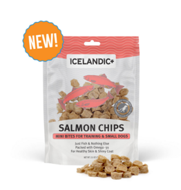 IcelandicPLUS Icelandic+ Dog Treats | Mini Salmon Fish Chips 2.5 oz