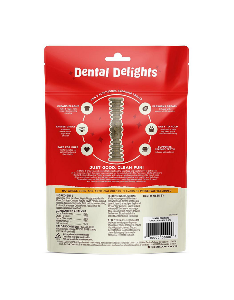 Stella & Chewy's Stella & Chewy's Dental Delights | Large 4-in-1 Treat for Dogs 4 ct 5.5 oz Bag