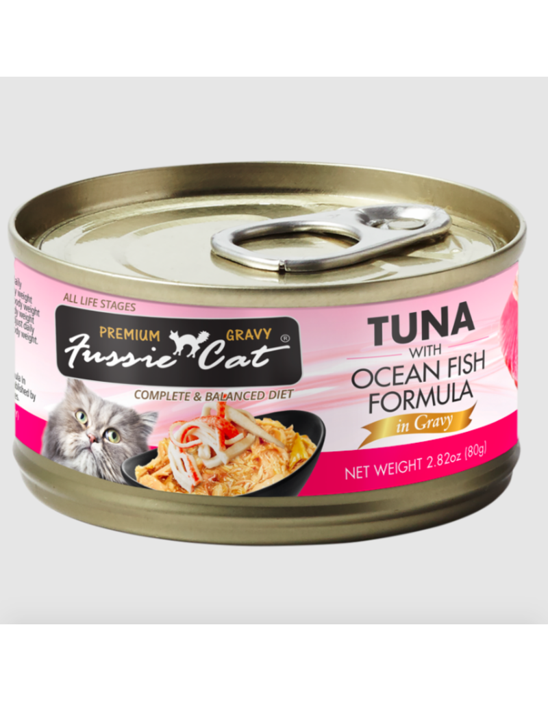 Fussie Cat Fussie Cat Canned Cat Food | Premium Tuna with Ocean Fish in Gravy 2.82 oz CASE