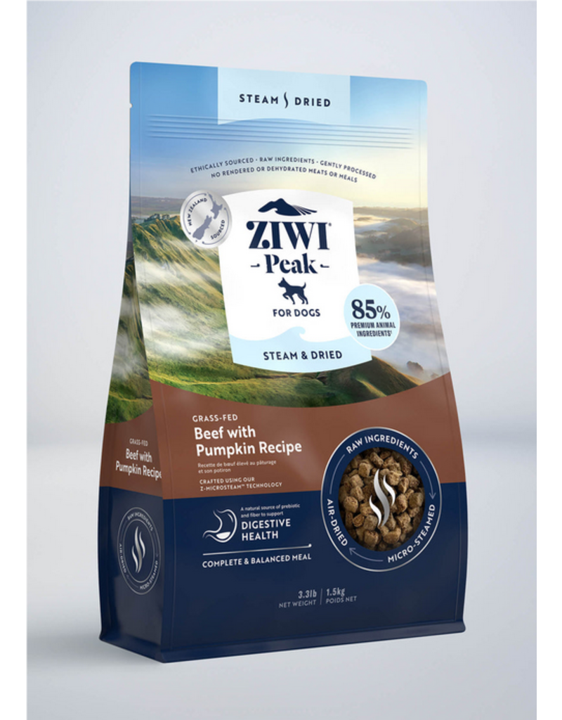 Ziwipeak ZiwiPeak Steam-Dried Dog Food | Beef & Pumpkin 3.3 lb