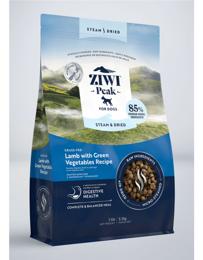 Ziwipeak ZiwiPeak Steam-Dried Dog Food | Lamb & Green Vegetables 7.1 lb