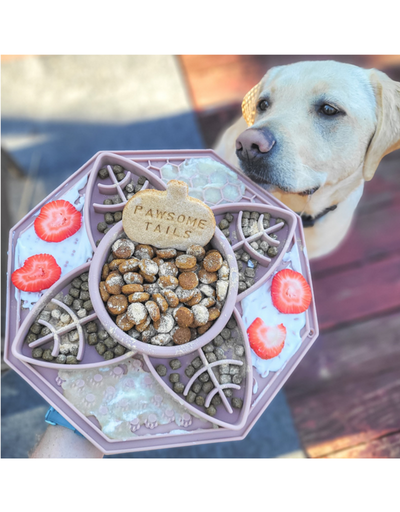 Pawsome Tails Pawsome Tails | Enrichment Feeder w/ Center Bowl Sage Green