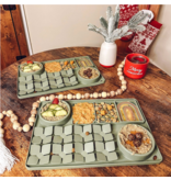 Pawsome Tails Pawsome Tails | Multifunctional Licking Mat w/ Bowls Sage