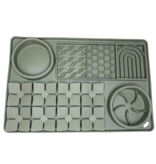 Pawsome Tails Pawsome Tails | Multifunctional Licking Mat w/ Bowls Sage