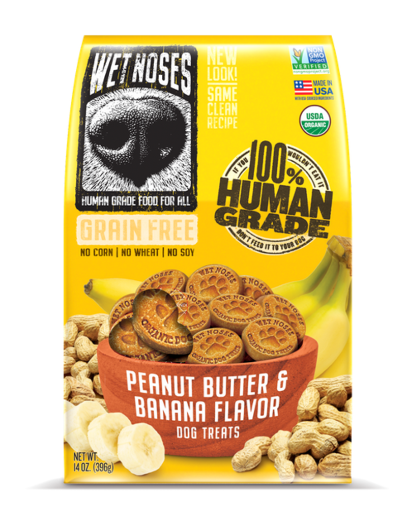 Wet Noses Wet Noses Crunchy Dog Treats  | Grain Free Peanut Butter & Banana 14 oz