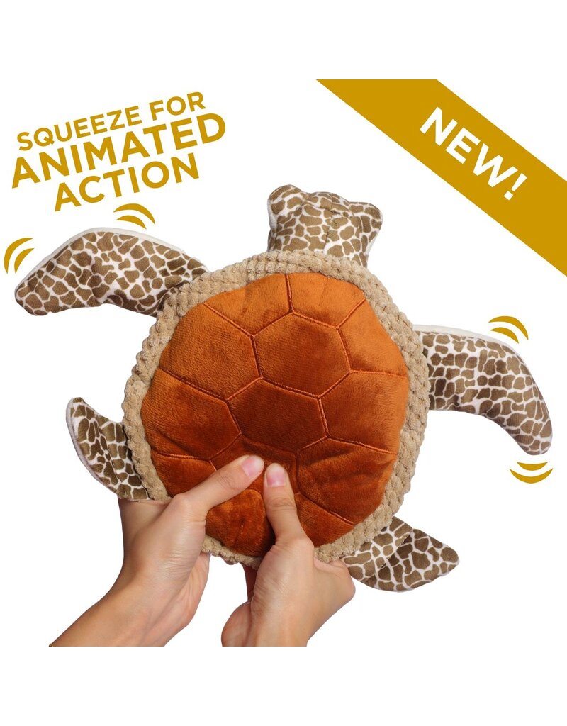 Tall Tails Tall Tails Plush Dog Toys | Animated Sea Turtle 10 in