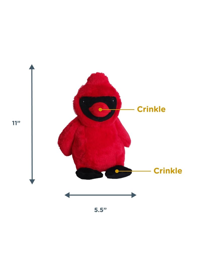 Tall Tails DISC/M Tall Tails Plush Dog Toys | Animated Cardinal 11 in