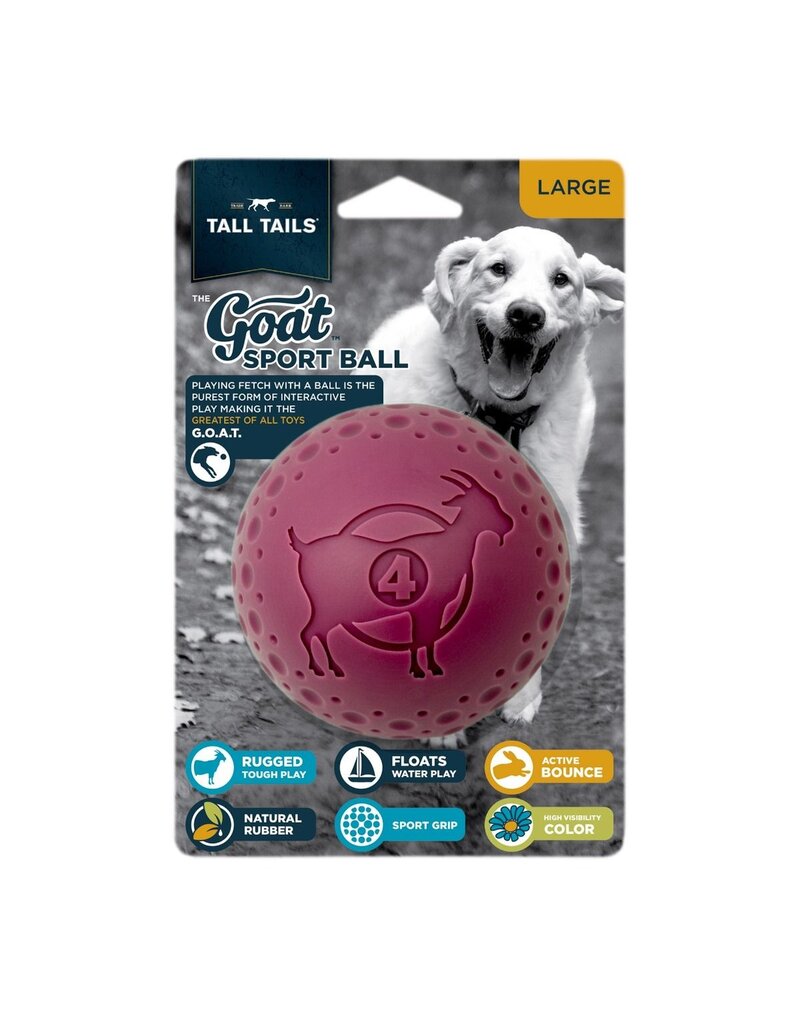 Tall Tails Tall Tails GOAT Dog Toys | 4" Purple Sport Ball Large