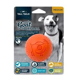 Tall Tails Tall Tails GOAT Dog Toys | 3" Orange Sport Ball Medium
