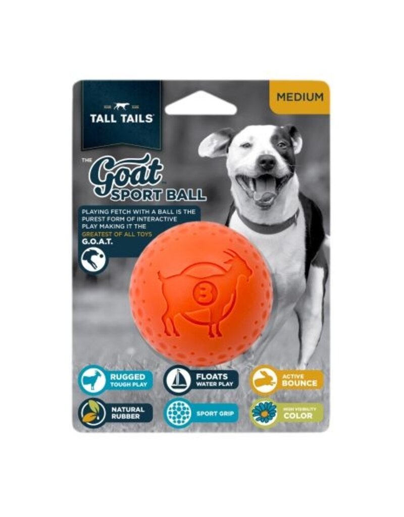 Tall Tails Tall Tails GOAT Dog Toys | 3" Orange Sport Ball Medium