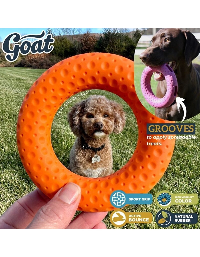 Tall Tails Tall Tails GOAT Dog Toys | 3" Yellow Rubber Ring