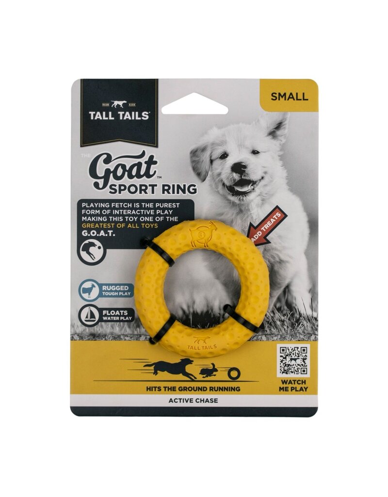 Tall Tails Tall Tails GOAT Dog Toys | 3" Yellow Rubber Ring