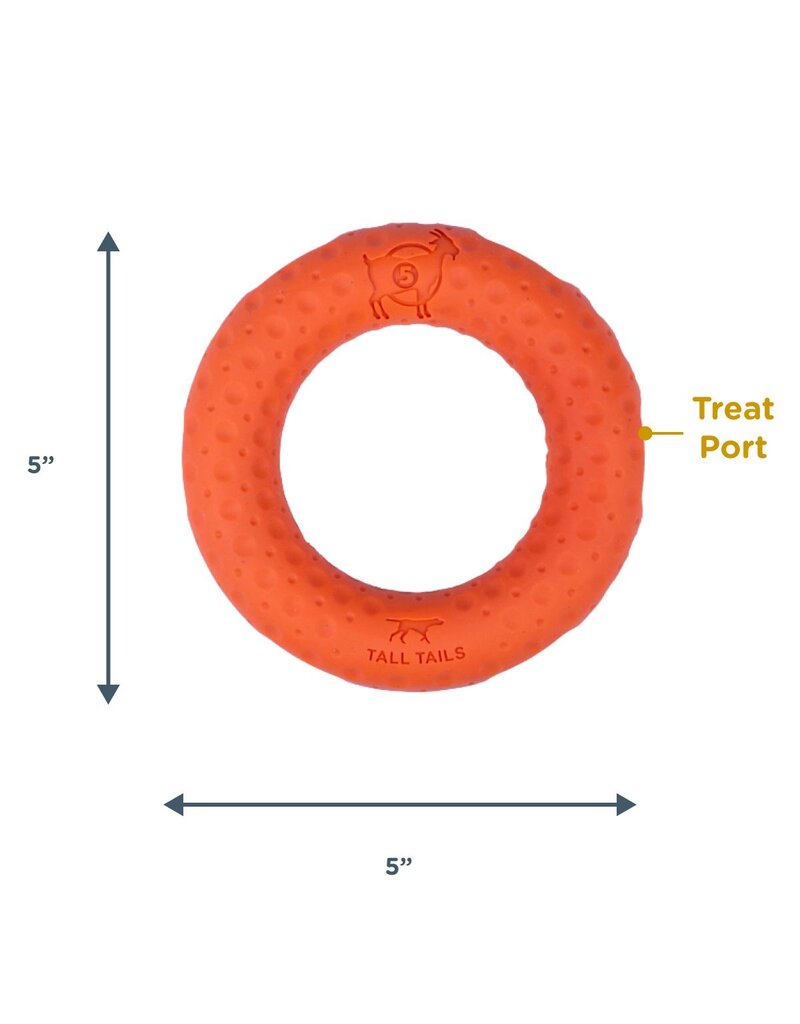 Tall Tails Tall Tails GOAT Dog Toys | 5" Orange Rubber Ring