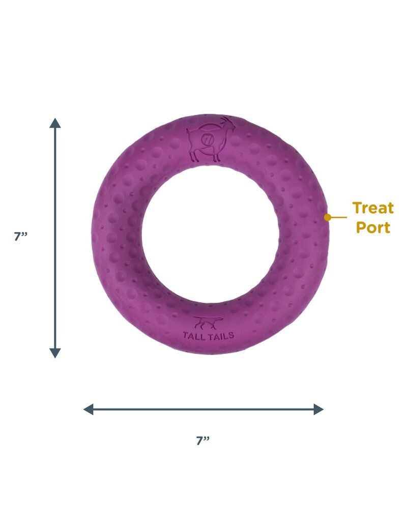 Tall Tails Tall Tails GOAT Dog Toys | 7" Purple Rubber Ring