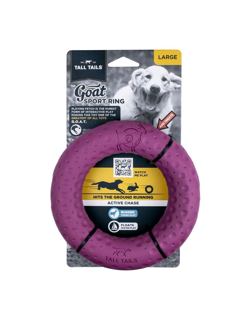 Tall Tails Tall Tails GOAT Dog Toys | 7" Purple Rubber Ring