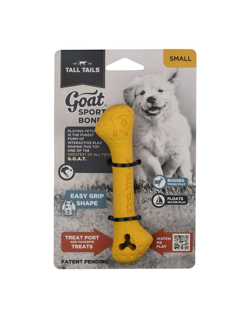 Tall Tails Tall Tails GOAT Dog Toys | 6" Yellow Rubber Bone