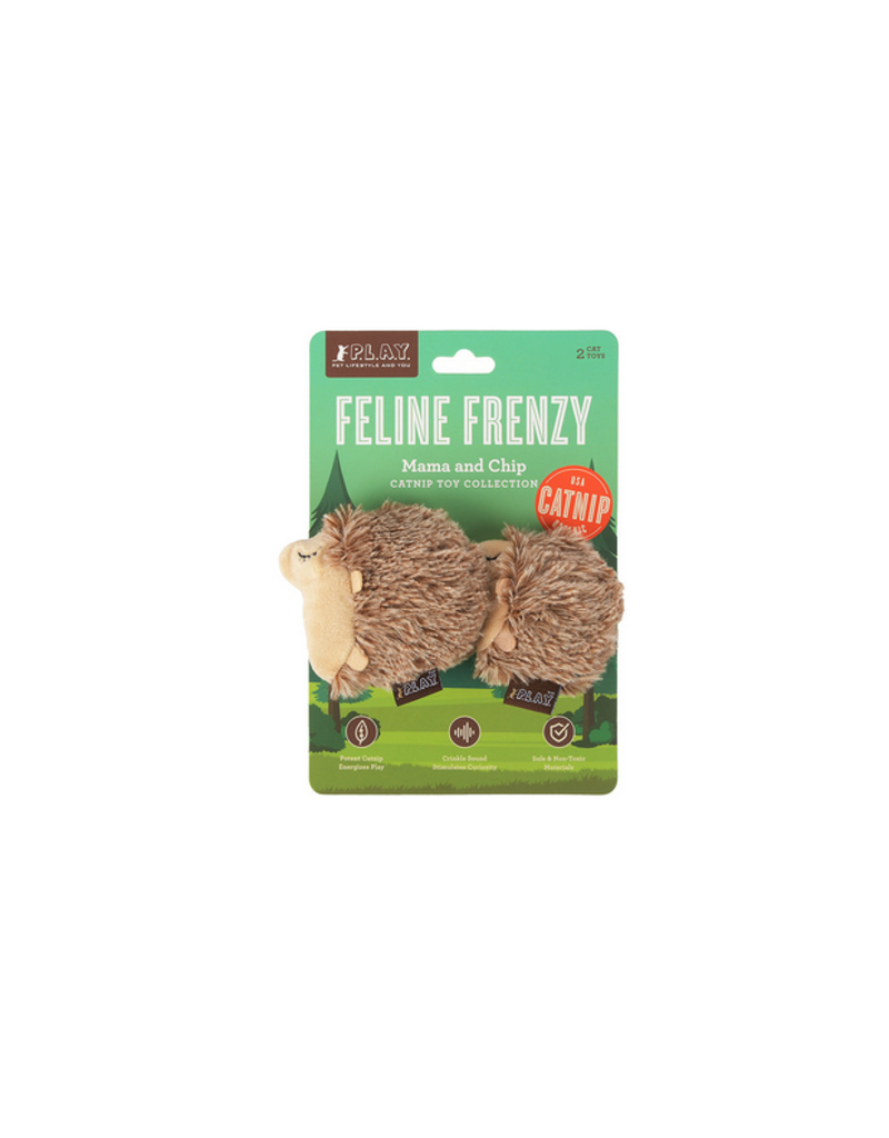 PLAY PLAY Feline Frenzy Cat Toys | Woodland Mama & Chip Hedgies 2 pk