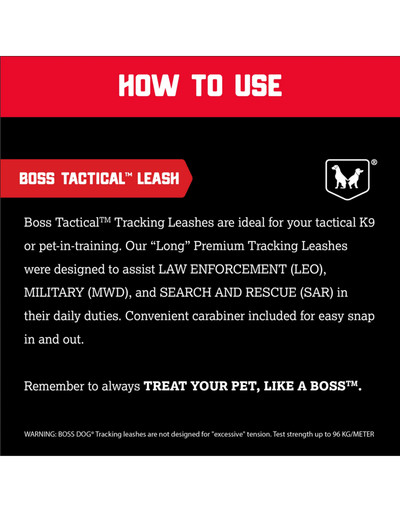 Boss Dog Brand Boss Dog Tactical | Yellow 4 ft Lead 1.25"