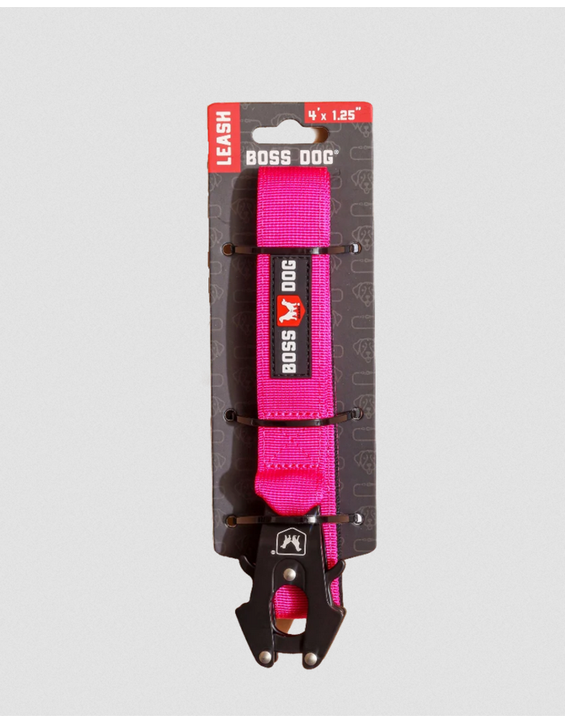 Boss Dog Brand DISC/D Boss Dog Tactical | Hot Pink 4 ft Lead 1.25"