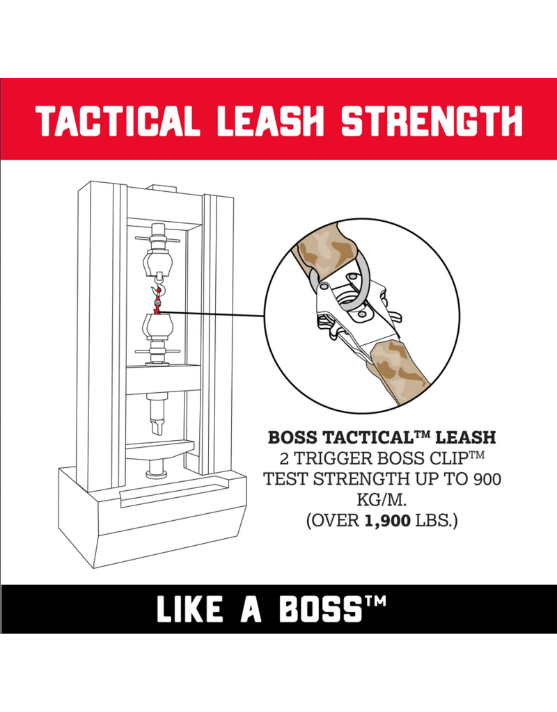 Boss Dog Brand DISC/D Boss Dog Tactical | Hot Pink 4 ft Lead 1.25"