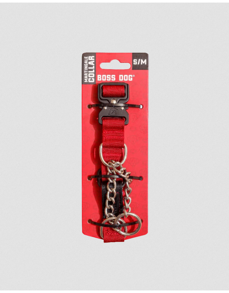 Boss Dog Brand Boss Dog Tactical | Red Martingale Collar 1" Smal /Medium