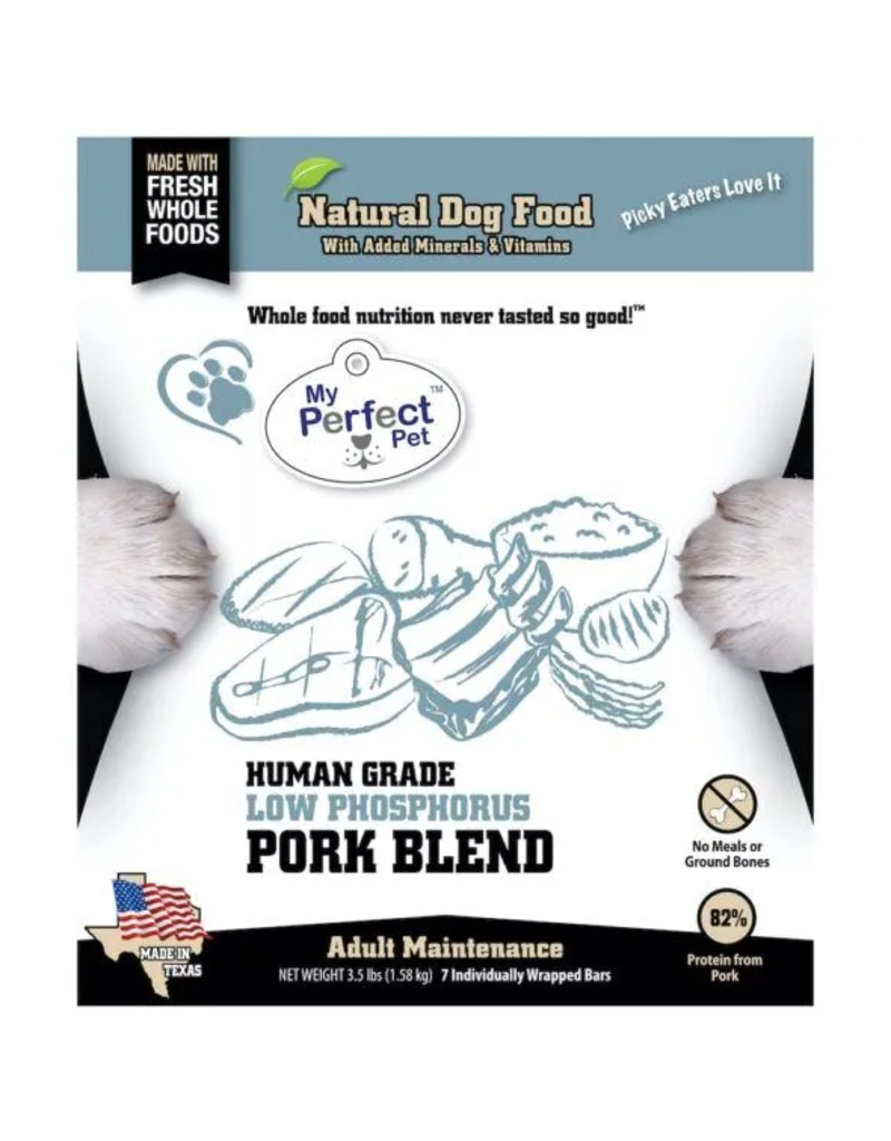 My Perfect Pet Gently Cooked Dog Food | Low Phosphorus Pork Blend 4 lb (*Frozen Products for Local Delivery or In-Store Pickup Only. *)