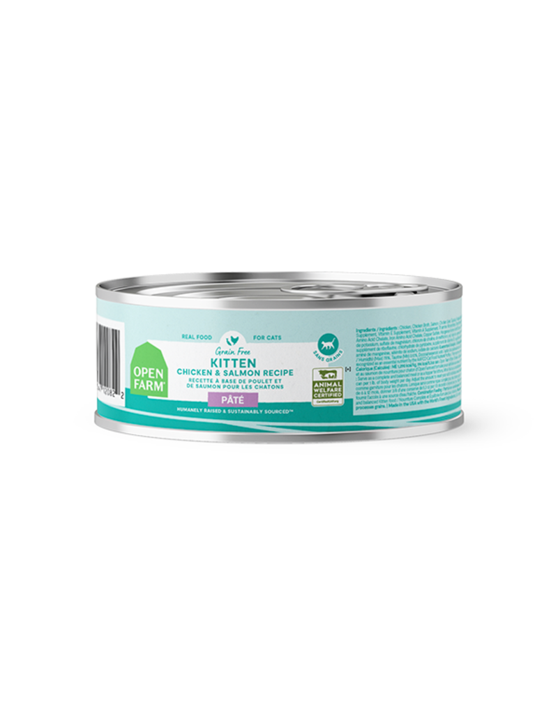 Open Farm Open Farm Pate Canned Cat Food | Grain Free Kitten Chicken & Salmon Recipe 2.8 oz CASE/18