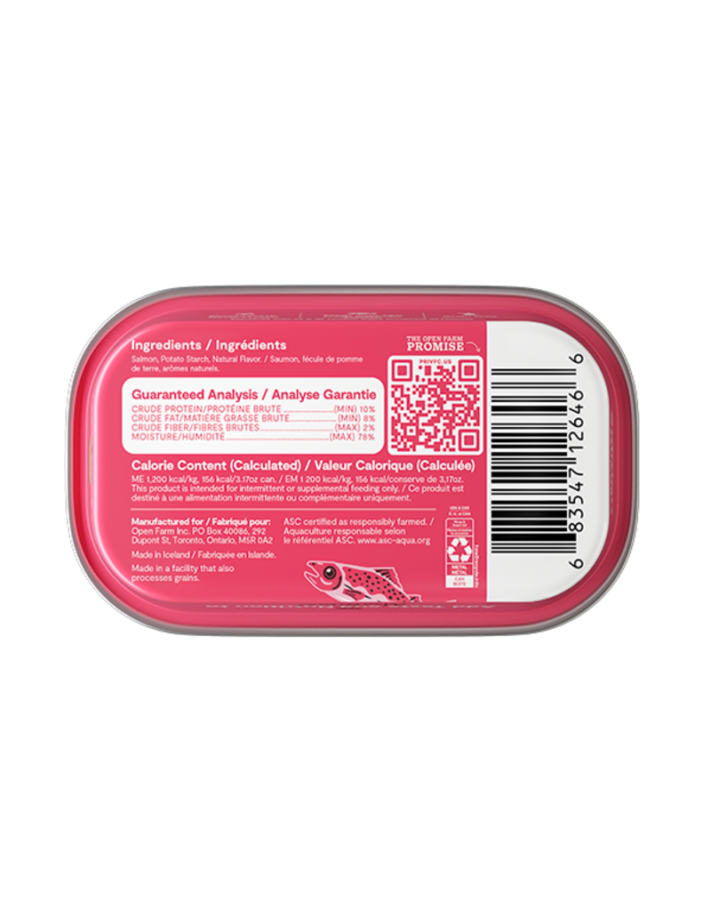 Open Farm Open Farm Silky Mousse Canned Cat Food | Salmon Grain Free Topper 3.17 oz CASE/17