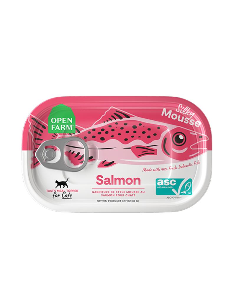 Open Farm Open Farm Silky Mousse Canned Cat Food | Salmon Grain Free Topper 3.17 oz CASE/17