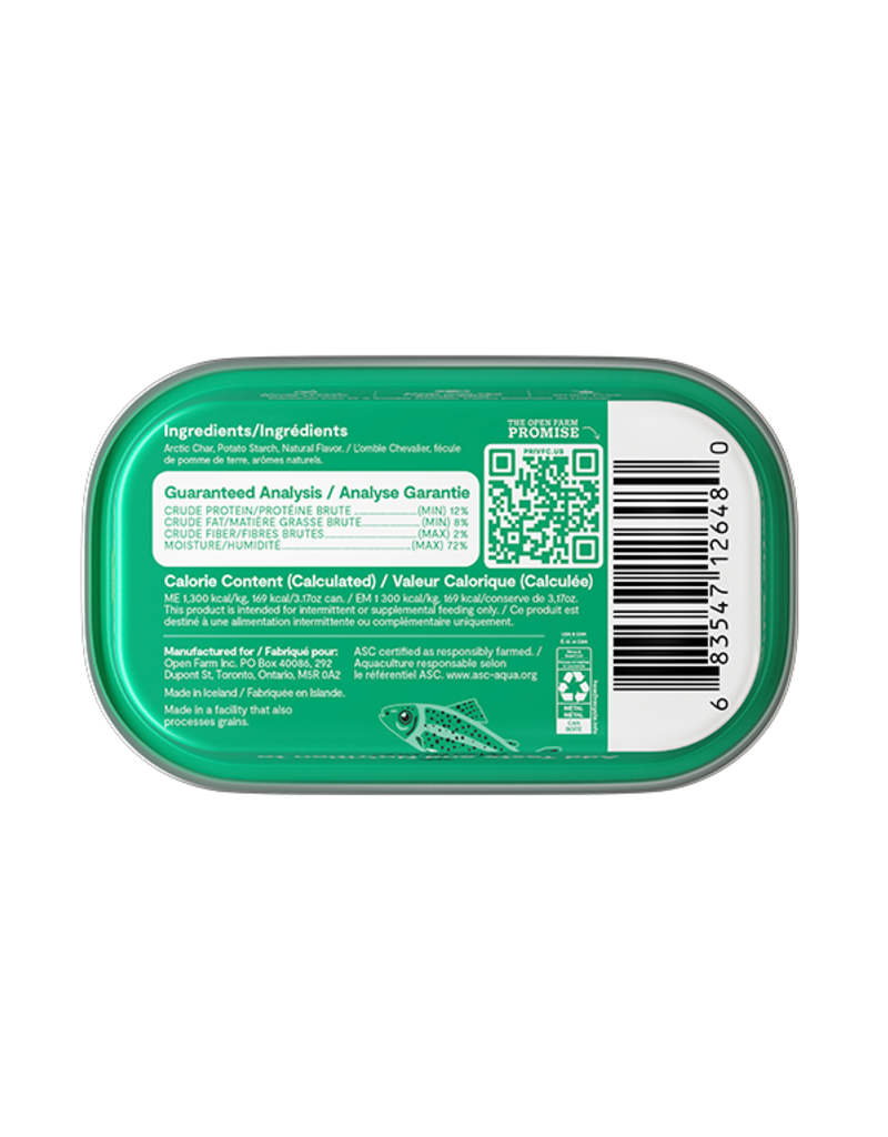 Open Farm Open Farm Silky Mousse Canned Cat Food | Arctic Char Grain Free Topper 4.59 oz single