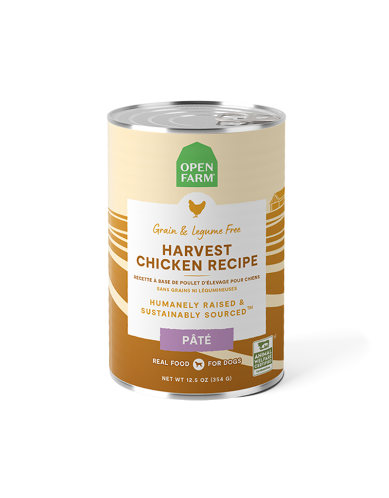 Open Farm Open Farm Pate Canned Dog Food | Grain Free Harvest Chicken Recipe 12.5 oz CASE/12