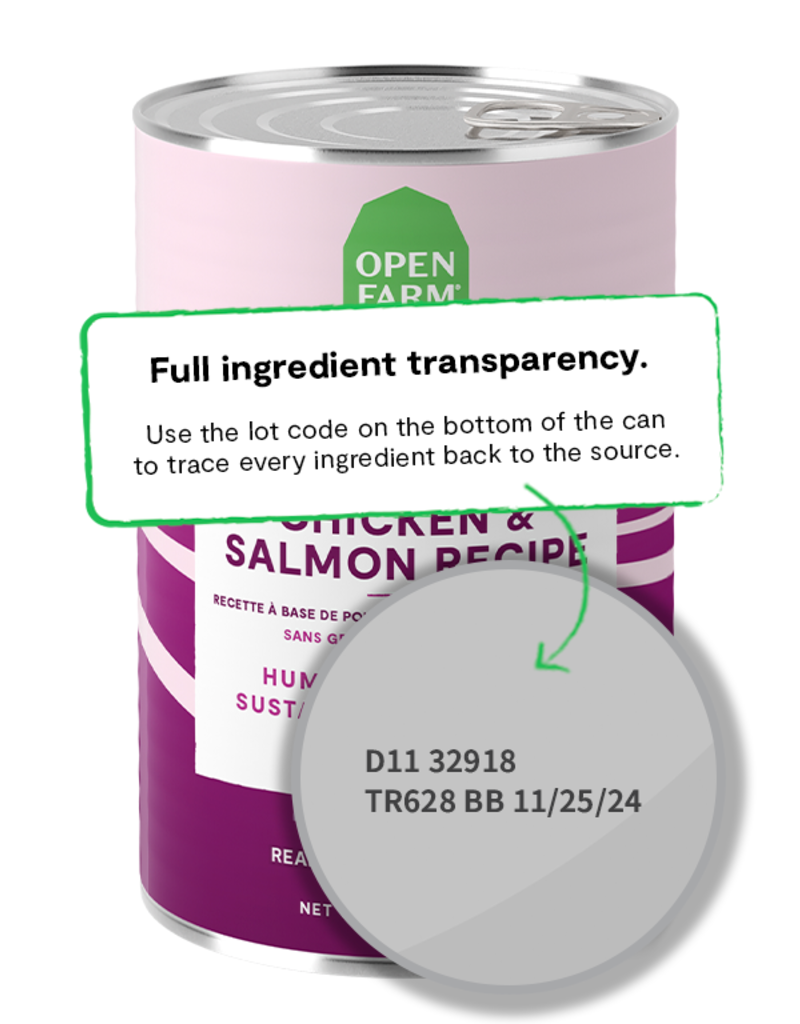 Open Farm Open Farm Pate Canned Dog Food | Grain Free Chicken & Salmon Recipe 12.5 oz CASE/12
